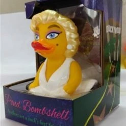 CelebriDucks Pond Bombshell CelebriDuck Blond Rubber Duck Marilyn MONROE Nieuw Model 2017 11cm Bekendste Badeendjes Merk Uit De USA