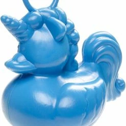 LG-Imports Blauw Eenhoorn Badeend Badspeelgoed 12 Cm - Met Oogje Voor Het Hengelspel - Uitdeelspeelgoed